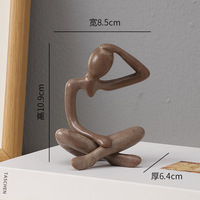 Figurines abstraites, articles décoratifs, décorations de chambre, artisanat en plastique, petits ornements créatifs, décorations artistiques pour entrée