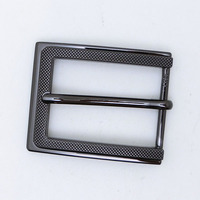 Boucle de ceinture en métal de 30 mm, alliage de zinc, à une seule languette, motif géométrique quadrillé, logo personnalisé, pour ceintures en cuir véritable pour hommes