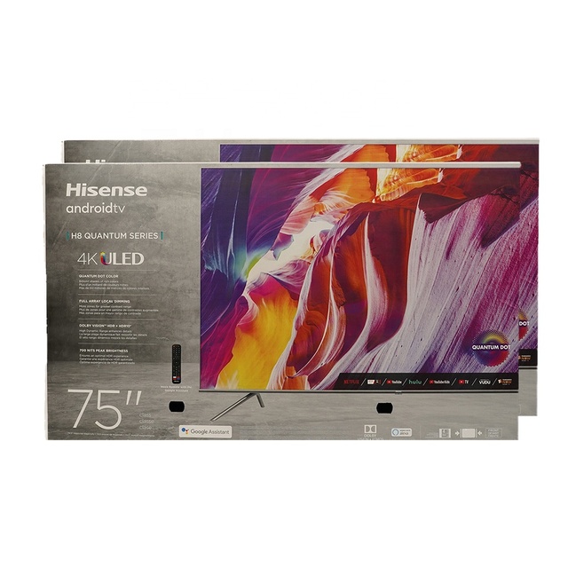 Custom TV Box Packaging Cheap Flexo Colorful TV Carton UHD Smart LED TV Box