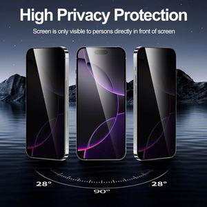 ฟิล์มกระจกนิรภัยป้องกันความเป็นส่วนตัวสำหรับ Apple iPhone 17 Series ความหนา 0.33 มม. ขอบโค้ง 2.5D ความแข็ง 9H ป้องกันรอยขีดข่วน เกรด AAA - Product Image 2