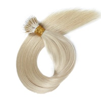 HAOHAO HAIR Vente en gros de cheveux humains indiens doublement étirés, 100% non traités, Remy, extensions de cheveux colorées à pointe en fer, pointe en kératine, pointe nano