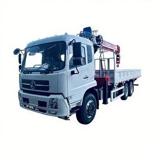 Euro 3 Dongfeng Truck Mounted Crane 8 Ton Five Section Straight Boom Lifting Vehicle for Outdoor <b>Engineering</b> Hoisting <b>Machinery</b> - Product Image 1