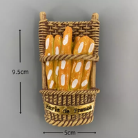 Célèbre Baguette Française Souvenir Touristique de Paris France Charme Personnalisé pour Réfrigérateur Ornement Design Art Déco