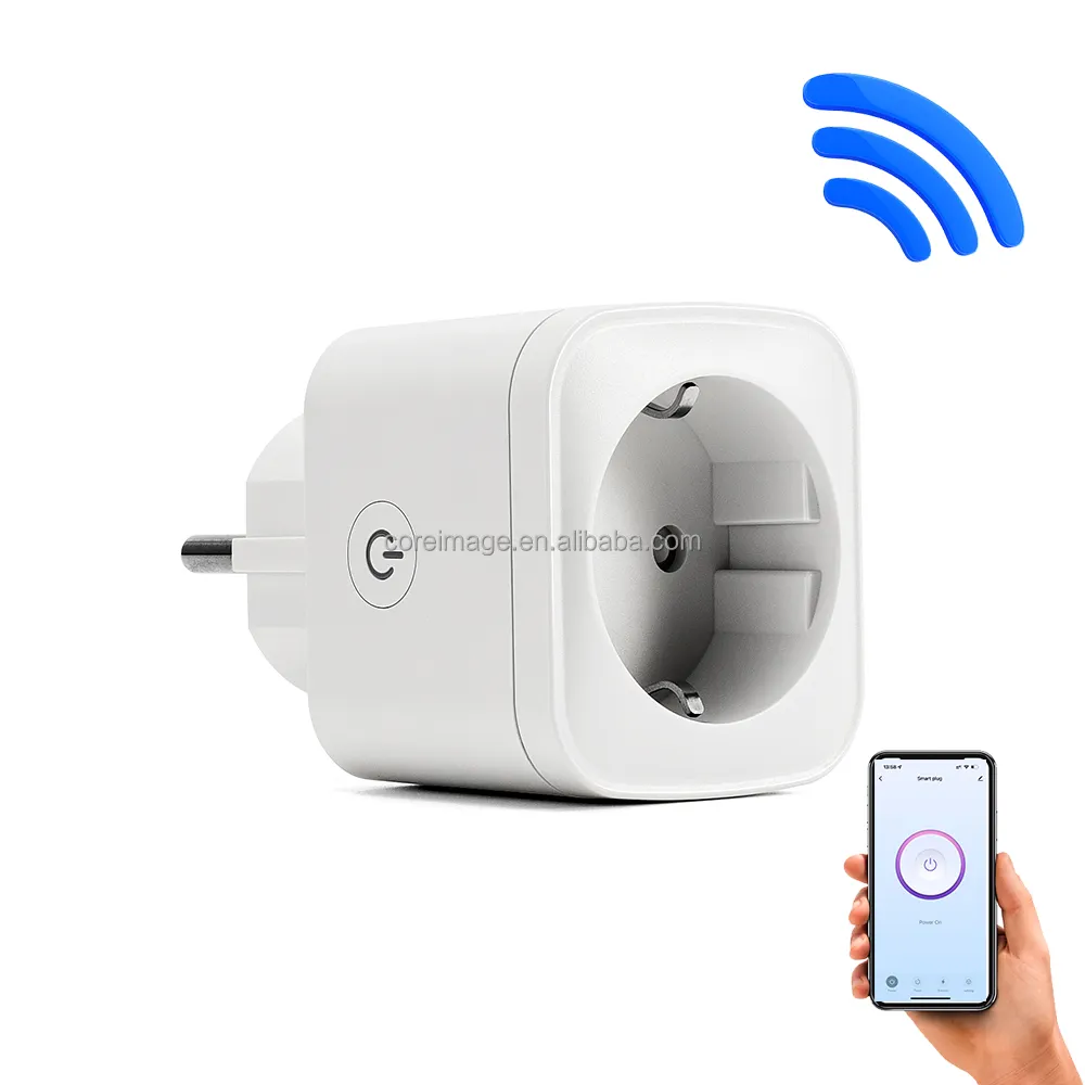 Smart home use Tuya Smart life EU 16A wifi smart plug energy monitor app and Alexa google assistant control smart socket plug