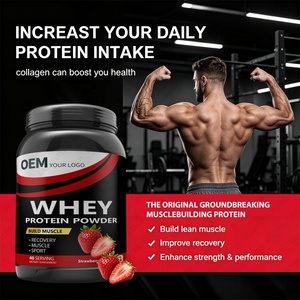 Poudre de protéines sans gluten OEM, délicieuse, isolat de lactosérum, musculation, croissance musculaire, complément après l'entraînement - Product Image 2