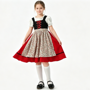 Oktoberfest <strong>Sweetie</strong> Inga Maid Long Dress Cosplay Costume Countryside Girls' Farm Maid Costumes Bavarian Traditional Dress - Product Image 4