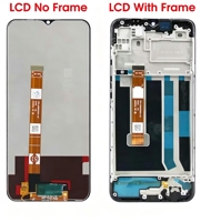Écran de remplacement A15 avec châssis 6,52 pouces pour téléphone portable, pièces de rechange LCD tactile pour Oppo A15S