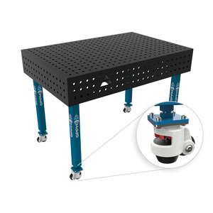 Steeleco gpph ม้านั่งเชื่อมแบบมีล้อ1.2x0.8ม. หนา8มม. รู16มม. ตาราง50x50มม. - Product Image 1