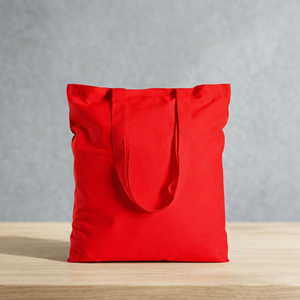 Bolsa de Lona Roja Mediana con Asa Superior, Bolsa de Compras para Uso Diario - Product Image 3