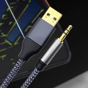 Cable de Audio USB <span class=keywords><strong>a</strong></span> 3.5mm, <span class=keywords><strong>Adaptador</strong></span> USB-<span class=keywords><strong>A</strong></span> <span class=keywords><strong>a</strong></span> <span class=keywords><strong>3.5</strong></span> TRS Aux <span class=keywords><strong>Jack</strong></span>, Conector Chapado en Oro con Trenzado de Nailon para PC, Laptop, Altavoces y Auriculares - Product Image 6