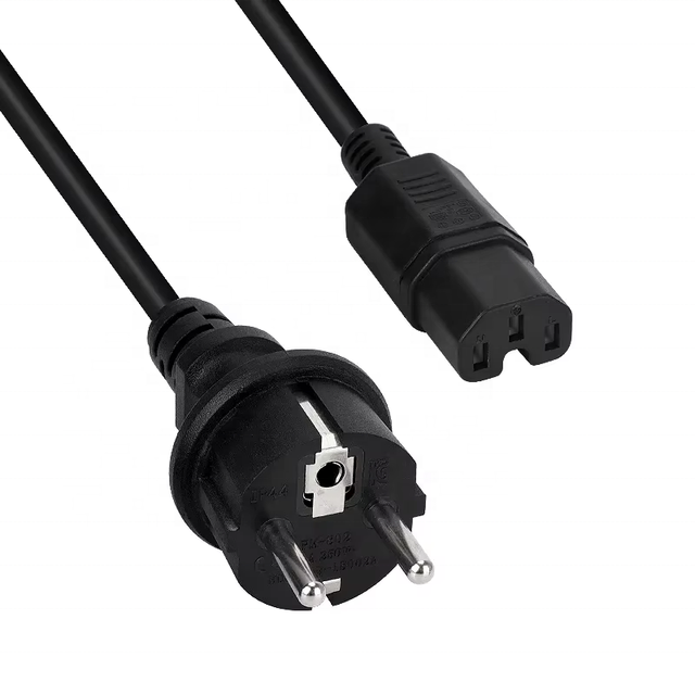 Wholesale IEC 320 C19 to EU 2 Prong Plug Extension Cord PDU Connect C20 AC Power Cable Adapter Lead Cord 3G 1.5mm for Computer