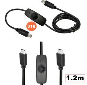 1.2m USB 2.0 <span class=keywords><strong>C</strong></span> mâle vers USB <span class=keywords><strong>C</strong></span> mâle charge d'alimentation interrupteur marche/arrêt <span class=keywords><strong>c</strong></span>âble de charge d'alimentation - Product Image 6