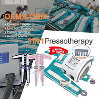 Professionnel puissant Drainage lymphatique costume masseur pression d'air chauffage décompression physiothérapie jambe cuisse Circulation sanguine