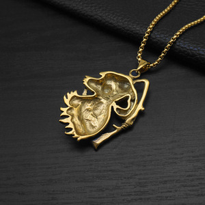 Colgantes de Acero Inoxidable 316L PVD Personalizados con Diseño de Calavera y Guadaña, Joyería Fina de Moda, Collares para Hombre, Venta al por Mayor - Product Image 5