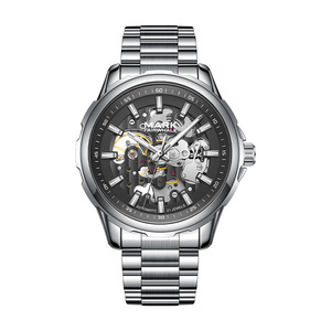 Mark Fairwhale-Reloj mecánico automático para hombre, correa de aleación de impermeabilización a la moda, puntero en un indicador - Product Image 5