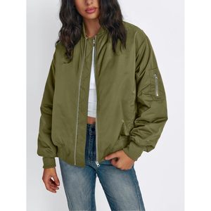 Trendy Queen 2025 invierno moda mujer Casual acolchado Zip-up cortavientos ropa de abrigo cómoda - Product Image 4