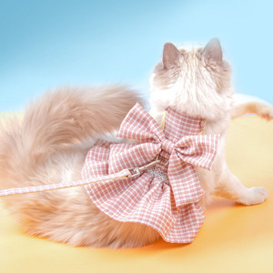 2024 Factory Hot Cute and Leash Small Cats Supplies Cat Dress Clothes <b>No</b> <b>Pull</b> Tartan <b>Dog</b> Pet <b>Harness</b> for Outdoor - Product Image 6