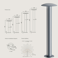 Lampe de jardin LED CHZ, lampe de cour moderne pour extérieur, prête à être expédiée