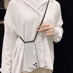 Anti-chute Crossbody Épaule Nylon Longe Couverture de Téléphone <span class=keywords><strong>avec</strong></span> Sangle TPU Transparent Collier Téléphone Cas pour <span class=keywords><strong>iPhone</strong></span> 16 15 14 Pro max - Product Image 4
