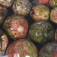 Perles rondes à facettes en unakite naturelle en gros perles en vrac bien polies pour la fabrication de bijoux