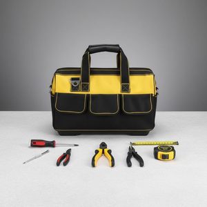 Heavy Duty <b>Garden</b> Toolkit Oxford 16inch Wide Mouth <b>Tool</b> <b>Storage</b> Bag with Molded Base for Men - Product Image 1