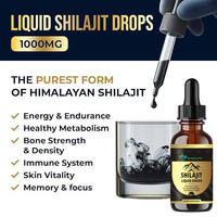 Vente en gros OEM Marque privée Shilajit Energy Drink 100% naturel, gouttes liquides de résine de Shilajit de l'Himalaya pure pour booster l'énergie