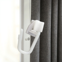Crochets de rideau larges en plastique de 10 mm pour rails - Installation facile, design contemporain, accessoires de rideau pour salon