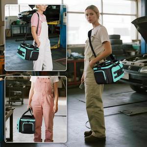 Sac à dos de style tactique en denim de grande taille, capacité de 85 L, fermeture à glissière, design durable pour le travail, les sports et les voyages - Product Image 5