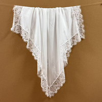 Nouvelle Écharpe en Dentelle Tendance d'Été, Foulard en Soie Mousseline 88*88cm, Châle Polyvalent et Simple pour Femme
