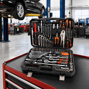 Set di <span class=keywords><strong>142</strong></span>+2 Pezzi Multifunzionale per Riparazione Auto, Chiavi a Bussola in Acciaio al Cromo Vanadio, Cacciaviti con Cricchetto Rapido, Set OEM Industriale - Product Image 4