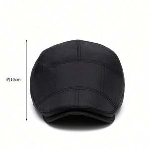 Chapeau d'hiver matelassé en duvet pour homme, style rétro décontracté, casquette épaisse type Peaky Blinders - Product Image 3