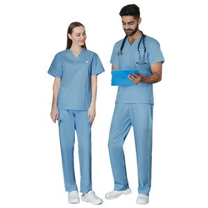 Tenues Médicales Personnalisées : Blouses d'Infirmière Col V Tendance, Respirantes, Anti-Transpiration, Multi-Poches – Ensembles Uniformes d'Infirmière - Product Image 1