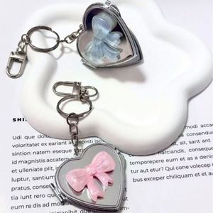 Cute Silver Kpop Backpack <b>Bag</b> <b>Charms</b> Car Heart Mirror Key Chains Decoration Perfect Gift for Friends - Product Image 6