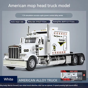 <span class=keywords><strong>Camion</strong></span> lourd américain Actros à l'échelle <span class=keywords><strong>1</strong></span>:<span class=keywords><strong>24</strong></span> et tête de remorque Peterbilt 389 modèle en alliage moulé sous pression jouet de voiture en métal - Product Image 6