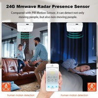 Détecteur de Présence Humaine Smart Life 5.8G 24G Tuya Wifi Radar MMWave PIR Zigbee avec Écran OLED et Interrupteurs Inductifs USB