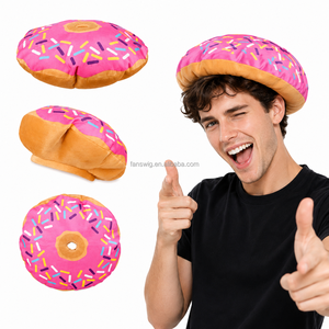 Divertido Sombrero <span class=keywords><strong>de</strong></span> Peluche con Forma <span class=keywords><strong>de</strong></span> Donut para Adultos, Accesorios <span class=keywords><strong>de</strong></span> Disfraces Suaves para Fiestas, Proveedor Mayorista para Suministros <span class=keywords><strong>de</strong></span> Festivales y Eventos - Product Image 5