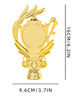 Derniers composants et pièces de trophées en plastique dorés sur le thème du sport pour les tournois HP27