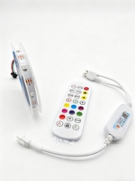 Guirlandes lumineuses LED RGB WS2812B 5V basse tension, télécommande USB, étanches, programmables, PCB, utilisation en intérieur