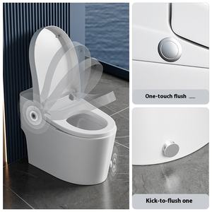 Toilette de salle de bain siphonique domestique à impulsion de couleur intelligente personnalisée sans limite de pression d'eau et débranchée - Product Image 3