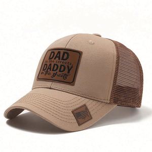 Casquette de camionneur en coton structuré à 6 panneaux de style Richardson 112 de haute qualité personnalisée avec patch en cuir - Product Image 1