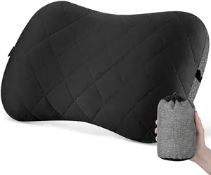 XIANGPENG 100% ポリエステル製セルフインフレータブル睡眠枕トラベルボディエアトラクショントラベルネック枕