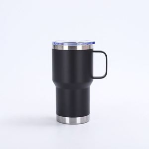 Large-Capacity 304 Stainless Steel Vacuum Insulated Mug with Handle 20oz Portable Car <b>Cup</b> for Beer - Product Image 2