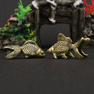 Penjualan yang baik ikan mas imitasi antik ornamen kuningan dekoratif sejahtera seperti bebek untuk air. - Product Image 3