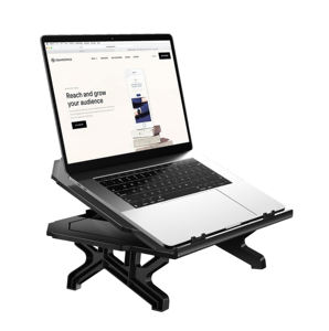 แท่นวางแล็ปท็อปพลาสติกแบบพกพาปรับได้แท่นวางแล็ปท็อปแบบพับได้แท่นวางโน๊ตบุ๊คสำหรับเตียงพร้อมที่วางโทรศัพท์ - Product Image 3