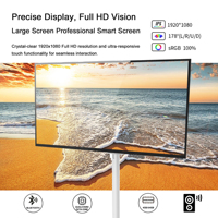 HDTV inteligente de 32 pulgadas con retroiluminación LED de gabinete blanco y TV de cine en casa portátil con sincronización de audio inalámbrica