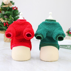 Pull pour chien en polaire brodé, chaud et hivernal, pour petits et moyens chiens, disponible en trois styles : Noël, Forêt Rouge, Vert. - Product Image 5