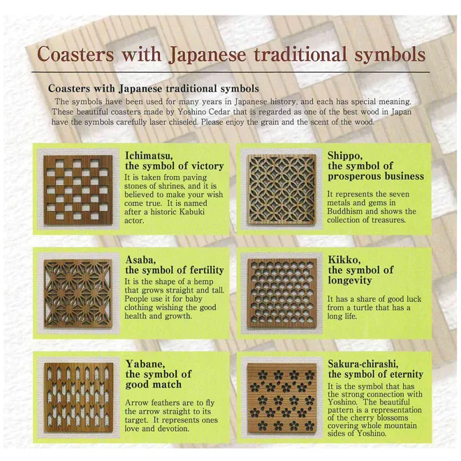 Pemegang coaster teh palet kayu persegi desain unik Jepang