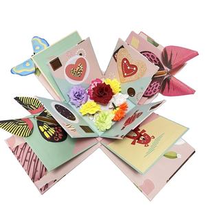 Explosion Box Creative DIY Handmade Surprise Explosion Box for Gift Photo Album Elegant Gift Box Birthday Decoration