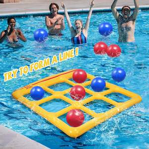 Juego de Cornhole Inflable con 9 Bolas y Agujeros para Múltiples Jugadores, Juguete Flotante para Piscina - Product Image 6