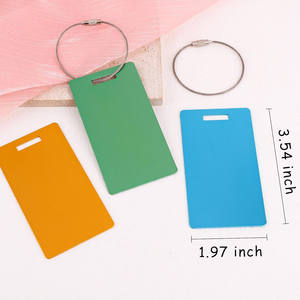 Expédition rapide, étiquette de bagage en aluminium anodisé de haute qualité, 1 mm, 8 couleurs, vierge, personnalisable, rectangulaire, 90 mm * 50 mm - Product Image 2